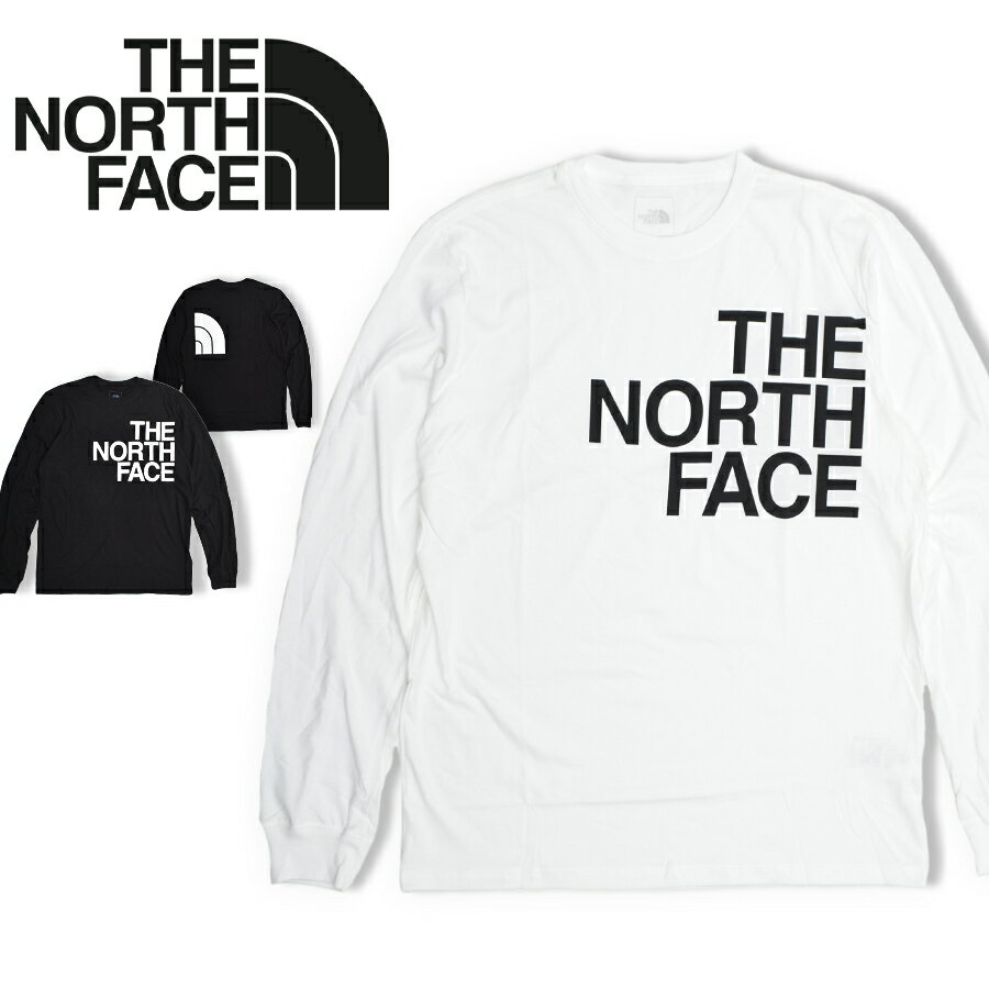 ノースフェイス ロンT 長袖Tシャツ メンズ THE NORTH FACE ロゴ NF0A84FU クルーネック ロングスリーブ Tシャツブラック プリント アウトドア