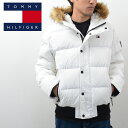 トミー ヒルフィガー アウター メンズ トミーヒルフィガー ダウンジャケット ジャケット TOMMY HILFIGER 159AP863 WHITE 中綿ジャケット メンズ アウター USAモデル スノーケルフーディー パファージャケット ファー 大きいサイズ