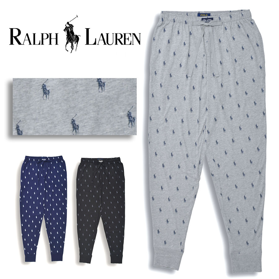 ラルフローレン POLO RALPH LAUREN ジョガーパンツ メンズ ブランド ロゴ ルームウェア 綿100% リラックスパンツ 薄手 総柄 部屋着 柔らかい PK08RL PK08SR