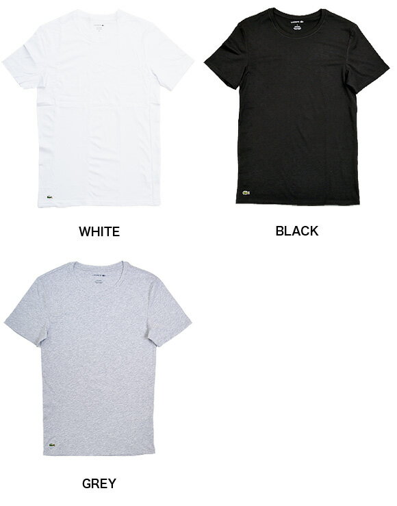 LACOSTE SLIM FIT ラコステ 半袖 Tシャツ ワンポイント クルーネック スリムフィット TH3321 メンズ 男性用 ホワイト ブラック 大きいサイズ