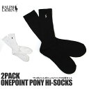 POLO RALPH LAUREN ポロ・ラルフローレン 靴下 821005PK2 ワンポイントポニー ハイソックス 靴下 【2足セット】 ONEPOINT PONY HI-SOCKS 2PACK 【10800円以上で料無料・メンズ】02P03Dec16