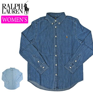 【レディース】POLO RALPH LAUREN ポロ・ラルフローレン シャツ 703283 713843 ONE POINT PONY DENIM SHIRT CHAMBRAY SHIRT ワンポイントポニー デニムシャツ シャンブレーシャツ