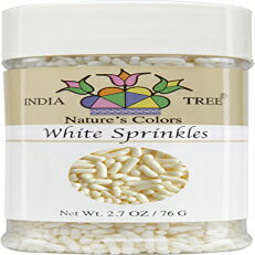 India Tree Nature's Colors ホワイト スプリンクル、2.7 オンス India Tree Nature's Colors White Sprinkles, 2.7 Ounce