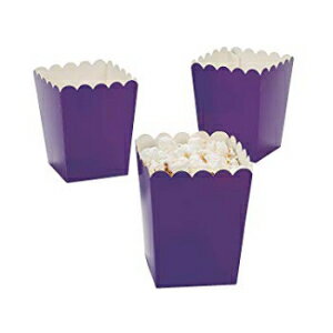 1、ミニポップコーンボックス-紫-教師用リソースと誕生日用品（ユニットあたり2ダース） Fun Express 1, Mini Popcorn Boxes - Purple - Teacher Resources & Birthday Supplies (2 dozen per unit)