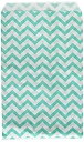 200 pcs Turquoise Chevron Paper Gift Bags Shopping Sales Tote Bags 6