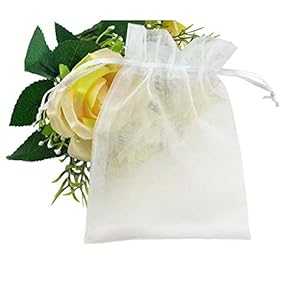 SumDirect White Sheer Organza Bags - 100Pcs 4x6 inches Organza Gift Ba...