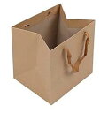 DraDraLee ブラウンクラフト紙ギフトショッピングハンドルバッグ パッケージ用 13x13x13インチ DraDraLee Brown Kraft Pap...