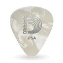 Planet Waves D'Addario Accessories White Pearl Celluloid Guitar Picks, 25 pack, Medium