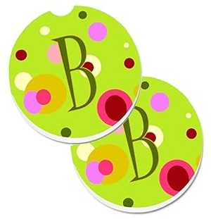 Caroline's Treasures CJ1010-BCARC Letter B Monogram - Lime Green Set o...