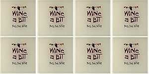Dave's Home Goods Chateau Wine Grapes Coasters for Drinks 4x4 Set of 8