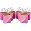 Hallmark 6" Small Paper Gift Bags (Pack of 8, Pink and Kraft) for Birthdays, Easter, Weddings, M..