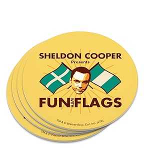 Glomarket㤨GRAPHICS & MORE Big Bang Theory Sheldon Cooper Fun with Flags Novelty Coaster SetפβǤʤ4,986ߤˤʤޤ