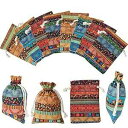 Boao 28 Pack Egyptian Style Jewelry Coin Pouches Aztec Print Drawstring Gift Bag Christmas New Year's Day Gift Bag for Candy Wedding Party Valentine Favors