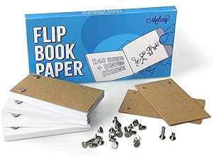 Molcey Blank Flip Book Paper with Holes - 240 Sheets (480 Pages) Flipb...
