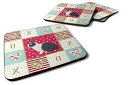 Caroline's Treasures CK5385FC Dutch Rabbit Love Foam Coaster Set of 4, Red Set of 4 Cup Coasters for Indoor Outdoor, Tabletop Protection, , Mouse pad Material