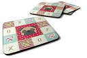 Caroline's Treasures CK5231FC Pug Love Foam Coaster Set of 4, Red Set of 4 Cup Coasters for Indoor Outdoor, Tabletop Protection, , Mouse pad Material