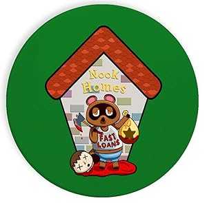 セラミック ストーン コースター コースター 4 枚セット - Raccoon Money Collector Nook Homes Fast L..