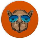 セラミック ストーン コースター コースター 4 枚セット - サングラスをかけたラクダ ヤシの木の反射 Hat Shark Ceramic Stone Coaster Coasters Set of Four - Camel Wearing Sunglasses Palm Tree Reflection