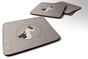 Caroline's Treasures CK2189FC Great Dane in The Kitchen Foam Coaster S...