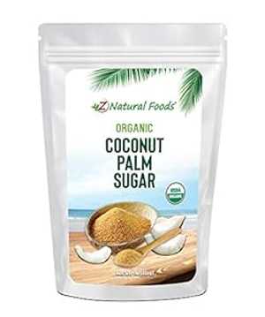 Z Natural Foods Organic Coconut Palm Sugar - Great For Desserts, Bakin...
