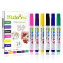 Ktdorns Edible Markers,Food Coloring Markers,Food coloring Pens,6 Colors Food Grade pen,Thick Tip and Fine Tip , Gourmet Writers for Decorating Fondant,Cakes,
