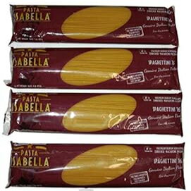 Pasta Isabella 輸入イタリア産スパゲッティーニ 16、プレミアムデュラムセモリナマカロニ - 低乾燥プロセス - 16 オンス - 1 ポンド (4 パック) Pasta Isabella Imported Italian Spaghettini 16, Premium Durum Semolina Enriched Macaroni -