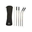 Manna ステンレススチール製の再利用可能なストロー クリーニングブラシセット付き Manna Stainless Steel Reusable Straws...