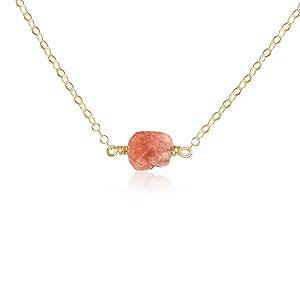 Luna Tide Sunstone Raw Nugget Necklace in 14k Gold Fill Luna Tide Sunstone Raw Nugget Necklace in 14k Gold Fill