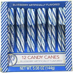 Blueberry Candy Canes - 5.08oz 12 Count by Greenbrier