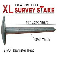 Pepperfish Low Profile XL 10" Survey Markers - 2 Pack - Plain