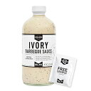 Lillie's Q - Ivory Barbeque Sauce, Gourmet BBQ Sauce, Tangy White BBQ Sauce, Sugar-Free Sauce, Premium Ingredients, Made with Gluten-Free Ingredients (16 oz)