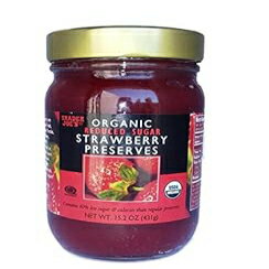 TJ's Trader Joe s Organic Strawberry Preserves, Reduced Sugar, 15.2oz/431gr