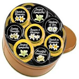 SYMPATHY チョコレートオレオクッキー缶 深い同情の気持ちを込めたメッセージ入り Barbara's Hand-Made Cookie Pies SYMPATHY Chocolate Oreo Cookie Tin with Deepest Sympathy Caring Messages