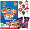 Paw Patrol Decorated Themed Lollipop Rings, Candy Exchange Kit, Assorted Fruit F...