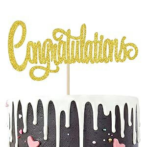 Hotmoon Congratulations Cake Topper, Congrats Grad Graduate, 2025 Grad...