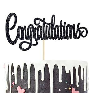 Hotmoon Congratulations Cake Topper, Congrats Grad Graduate, 2025 Grad...