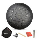 Rakumi Steel Tongue Drum-13 Note 12 Inch Percussion Instrument Lotus Hand Pan Drum C key with Drum Mallets Carry Bag(2)