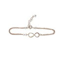 Rebecca Anne Handmade Rose Gold Birthstone Infinity Charm Bracelet - Pearl, Gold...