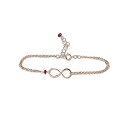 Rebecca Anne Handmade Rose Gold Birthstone Infinity Charm Bracelet - Ruby, Gold ...