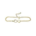 Rebecca Anne Handmade Gold Birthstone Infinity Charm Bracelet - Peridot, Gold Fi...