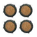 Nautical Tropical Imports Set of 4 Porthole Shaped Drink Coasters Heavy Duty Des...