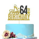 Happy 64th Birthday ケーキトッパー - 64歳のケーキトッパー、64歳の誕生日ケーキデコレーション、64歳の誕生日パーティーデコレーション ...