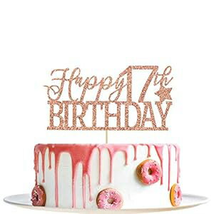 ローズゴールドグリッターハッピー17歳の誕生日ケーキトッパー - こんにちは17 - 17歳の乾杯パーティーデコレーション YotaWish Rose Gold Glitter Happy 17th Birthday Cake Topper-- Hello 17-- Cheers to 17 Years Party Decoration