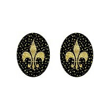 The Painted Pug Fleur De Lis Black & Gold Mardi Gras Gift Neoprene Car...