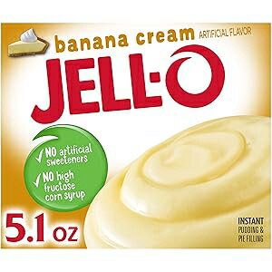 Jell-O Banana Cream Instant Pudding & Pie Filling Mix (24 ct Pack, 5.1 oz Boxes)