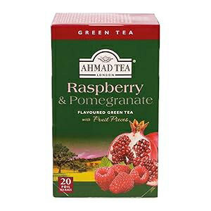 Ahmad Tea Green Tea, Raspberry & Pomegranate, 20 ct (Pack of 1) - Caff...