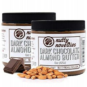 Nutty Novelties ダークチョコレートアーモンドバター - 高タンパク質、スイートアーモンドバター - コ..