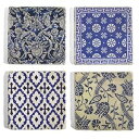 Studio Vertu インディゴ マーブル コースター 4 枚セット Studio Vertu Indigo Marble Coasters, Set of...