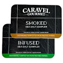 Sea Salt Gift Set - Infused & Smoked Salt Sampler Collections - 12 Flavors with Reusable Tins - Great Gifts for Everyone - by Caravel Gourmet