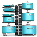 Vdomus Pot Rack Organizer with 3 DIY Methods, Black Metal Kitchen 8+ Pots Holder...